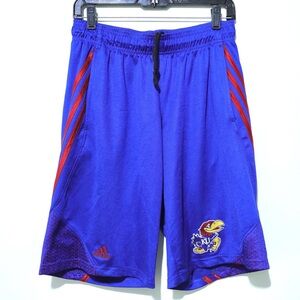 Adidas Kansas Jayhawks Team Issued Basketball Shorts Blue Men’s Small NCAA KU